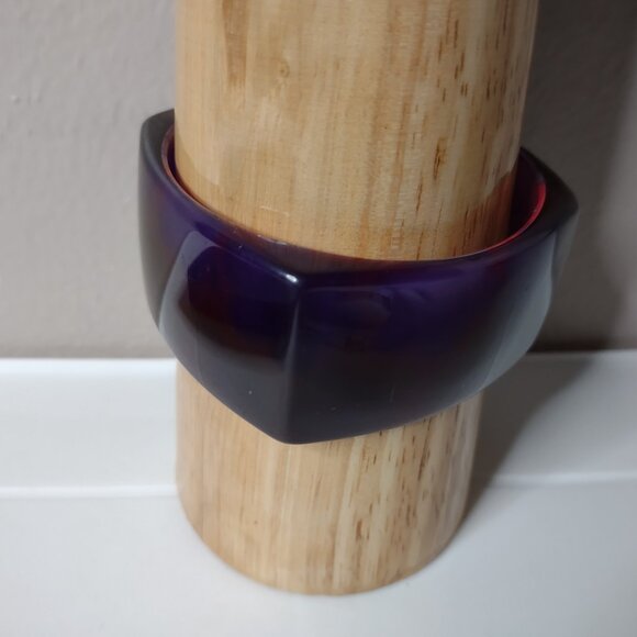 8.5 Inch Very Cool Vintage Purple And Pink Thick Bangle - Picture 2 of 10